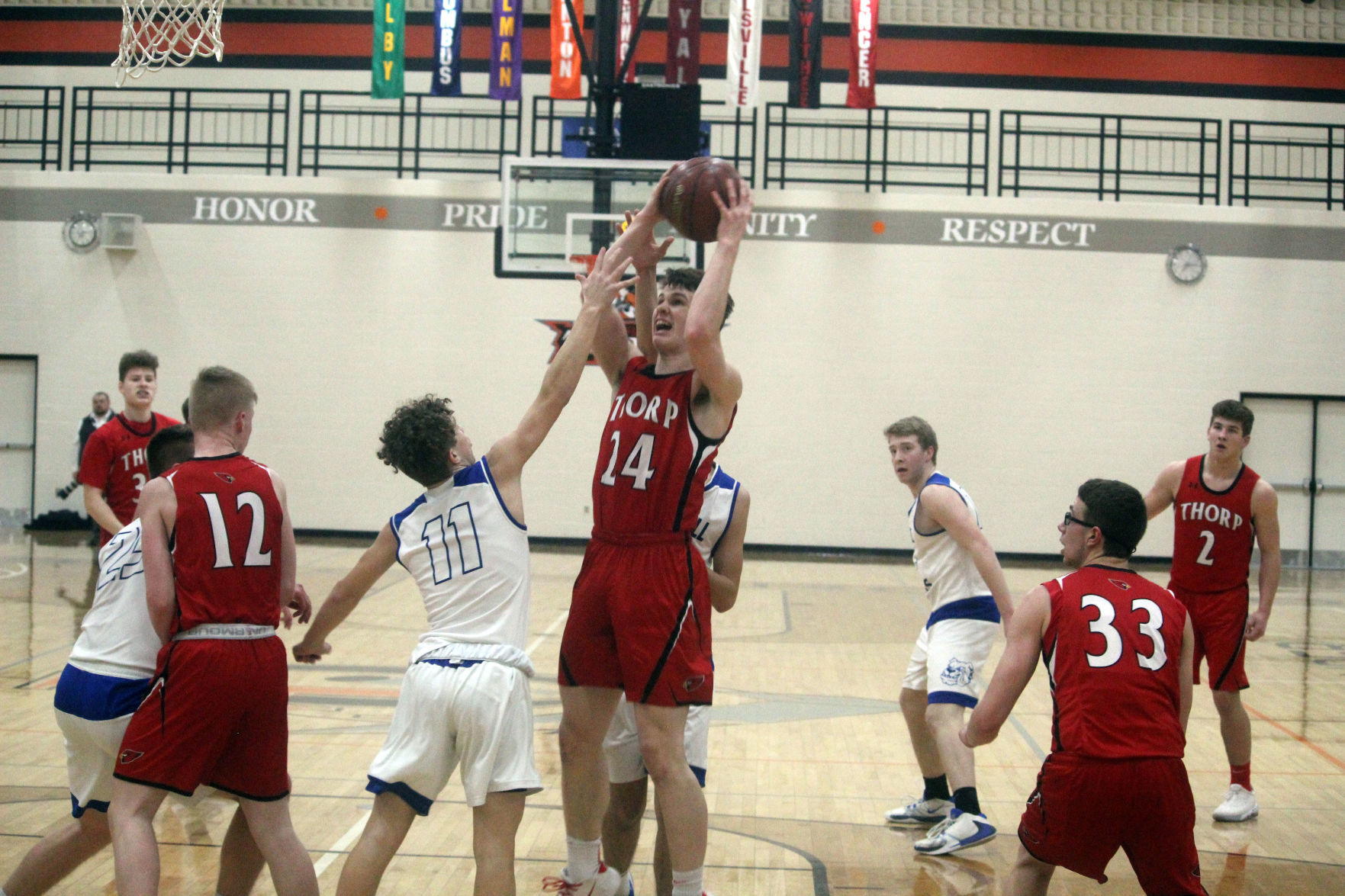 McDonell vs Thorp boys basketball at Osseo 3-12-20